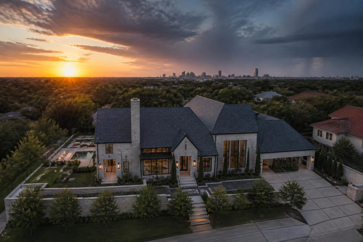 Premium Dallas estate roofing detail